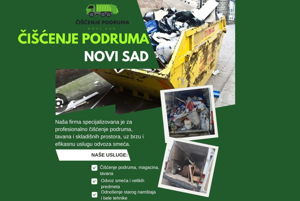 Flajer usluga čišćenja i odvoza stvari u Novom Sadu